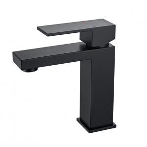 XBEST cUPC Solid Brass Single Handle Matte Black Washroom Lavatory Bathroom Faucet free shipping in USA