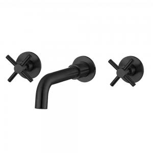 XBEST  color black brass material double handle Embedded concealed faucet - 副本