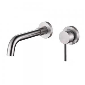 XBEST Classic Wall Mounted Bathroom Brass Brushed Nickel 2 Holes Concealed Hotel Washroom Faucets - 副本